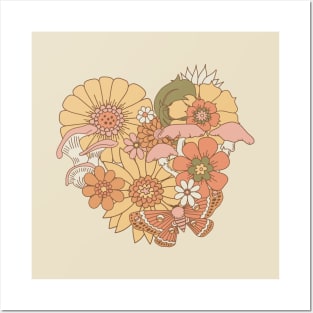 Floral Heart - Peachy Keen Posters and Art